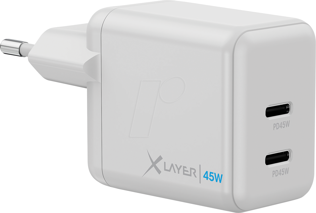 4260458924822 - Xlayer CHARGER Ladegerät Universal 45W Powercharger USB Typ C & USB Typ C Netzteil