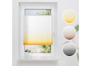 4260459065579 - K-HOME Plissee »Farbverlauf Sunrise« Lichtschutz ohne Bohren verspannt