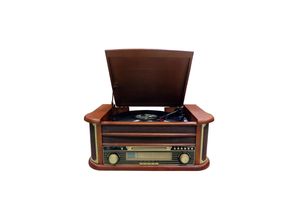 4260460589293 - Nostalgie Holz Plattenspieler Retro Kompaktanlage CD MP3 USB