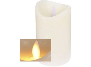 4260461472051 - Spetebo - led Echtwachskerze creme - 15 x 75 cm - Advents Weihnachts Kerze mit Timer und Flacker Flammen Effekt