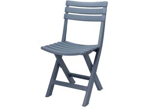 4260461474123 - Spetebo - Kunststoff Klappstuhl 80 x 45 cm - blau - Garten und Balkon Bistrostuhl klappbar