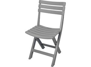 4260461474147 - Spetebo - Kunststoff Klappstuhl 80 x 45 cm - grau - Garten und Balkon Bistrostuhl klappbar