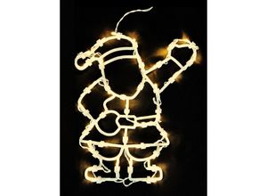 4260461474468 - Spetebo - led Fensterbild mit Dual Timer - Nikolaus - Fenster Deko Weihnachtsmann Silhouette warm weiß beleuchtet