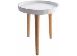 4260461475311 - Spetebo - Deko Holz Tisch 36x30 cm - weiß - Kleiner Beistelltisch Couchtisch Sofatisch