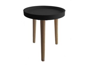 4260461476042 - Spetebo - Deko Holz Tisch 36x30 cm - schwarz - Kleiner Beistelltisch Couchtisch Sofatisch