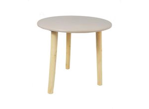 4260461476516 - Spetebo - Deko Holz Tisch taupe - 30x30 cm - kleiner Beistelltisch Sofatisch Blumenhocker