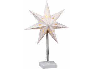 4260461479043 - Spetebo - led Sternenlampe mit Metallfuß - 47 x 35 cm - Weihnachtsstern Tischlampe Batterie betrieben