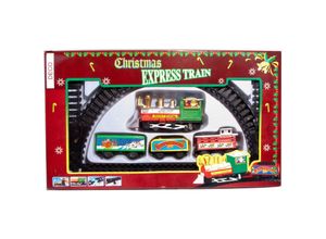 4260461479357 - Spetebo - Mini Deko Zug 78 cm - 9-teilig - fahrender Weihnachtszug mit Lokomotive Waggons und Schienen