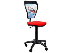 4260462315012 - - Ergonomischer Kinder Dreh Stuhl Flugzeug Motiv Rücken Lehne gepolstert Mini Styl TS22