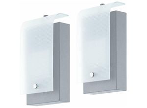 4260462316538 - Etc-shop - led Außenlampe Wandleuchte Terrassenlampe Gartenleuchte für Fassaden Glas verzinkt 37W 320lm 3000 k warmweiß LxBxH 12x7x225 cm 2er