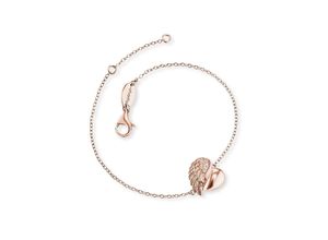 4260463194678 - Silberarmband ENGELSRUFER Little magic ARMBAND HERZFLÜGEL ROSÈ PLATED ERB-LILHEARTWING-R Armbänder Gr Silber 925 (Sterlingsilber) rosegold (silber 925 roségoldfarben weiß) Damen Trachtenmode mit Zirkonia (synth)