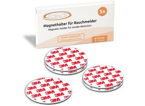 4260473174516 - Ecence - 5x Magnethalterung 70mm für Rauchmelder Feuermelder Magnet-Befestigung