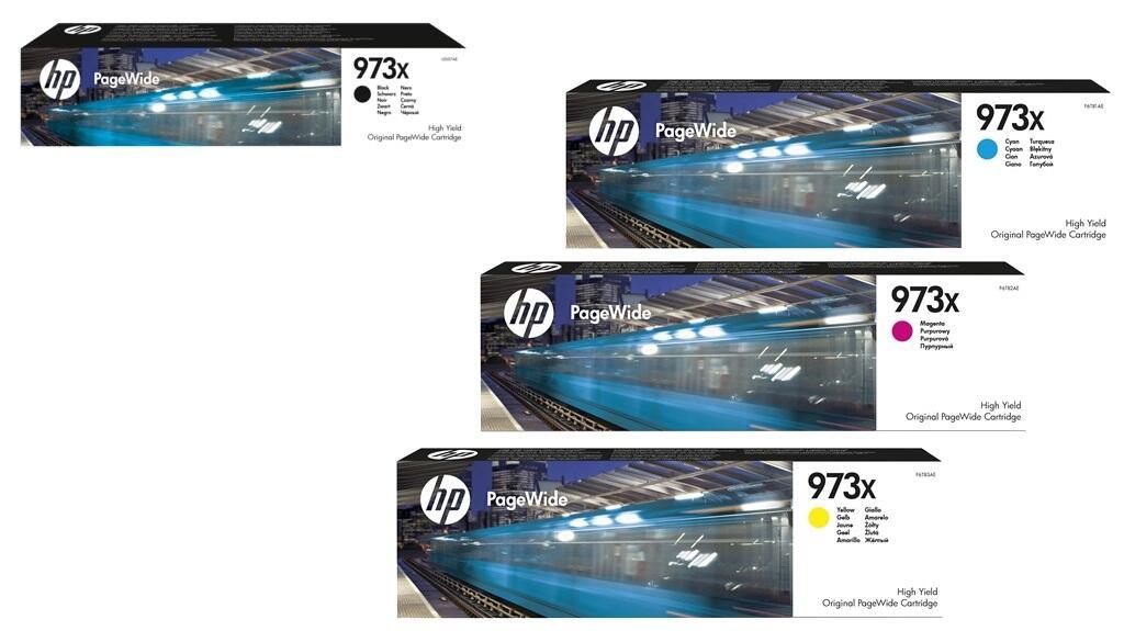 4260473321231 - Hewlett Packard - hp Original 973X Tintenpatronen 4er Set schwarz cyan magenta gelb (L0S07AE F6T81AE F6T82AE F6T83AE) (OPL0S07AE) (OPL0S07AE)