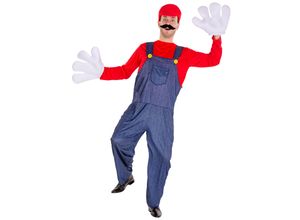 4260473668152 - tectake® Herrenkostüm super Klempner Mario