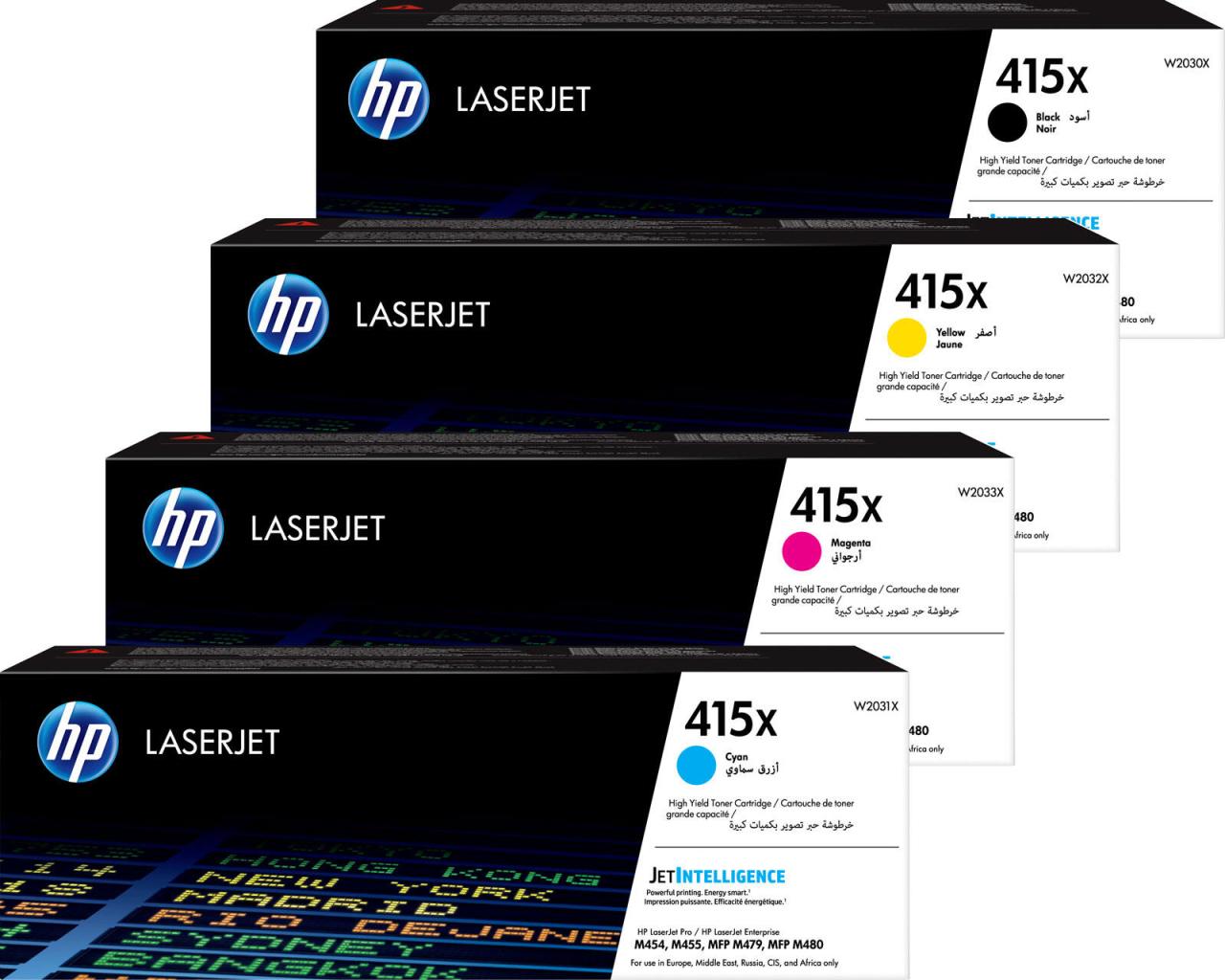 4260473781646 - HP Original 415X Toner - 4er Multipack (W2031X W2033X W2032X W2030X)