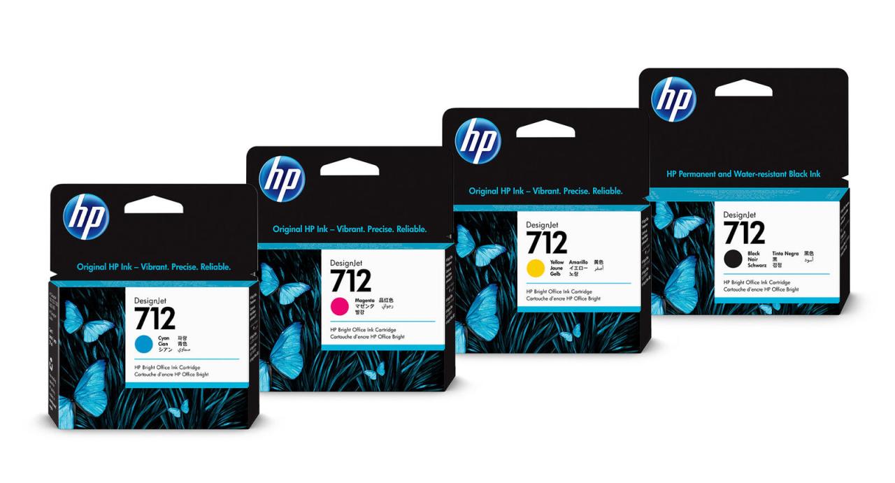 4260473782803 - HP Original 711 Druckerpatronen - 4er Multipack (CZ130A CZ131A CZ132A CZ133A)