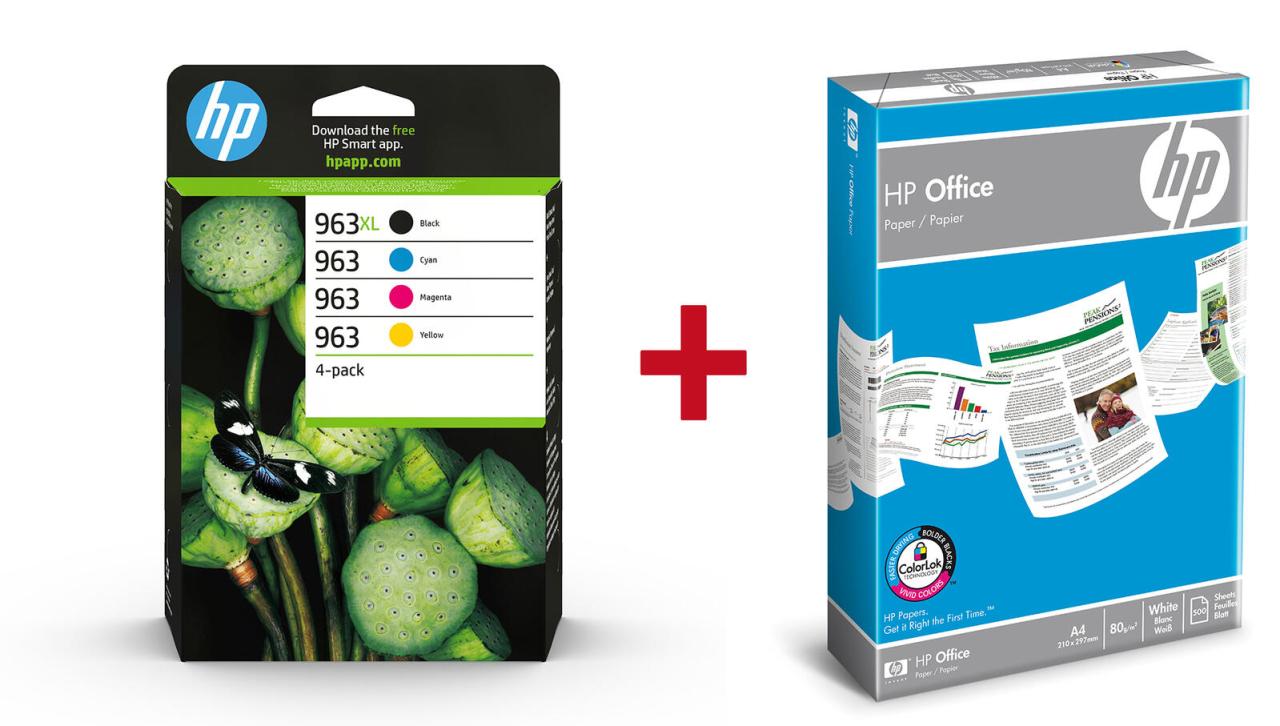 4260473783299 - Druckerpatronen Bundle mit HP Original 963XL Multipack + 500 Blatt Canon Yellow Label Kopierpapier