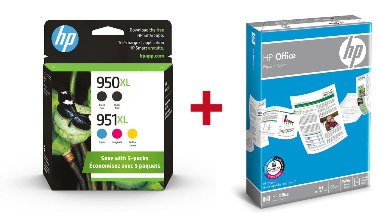 4260473783312 - Druckerpatronen Bundle mit HP Original 950XL 951XL Multipack + 500 Blatt Canon Yellow Label Kopierpapier