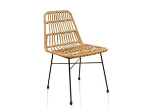 4260474666355 - Lycce Gartenstuhl LEON Loungemöbel Balkon Terrasse aus Polyrattan