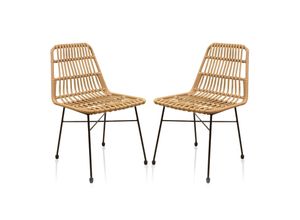 4260474666478 - Lycce Gartenstuhl LEON Loungemöbel Balkon Terrasse aus Polyrattan