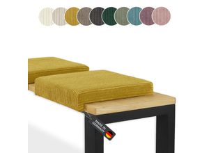 4260474667529 - Lycce Klemmkissen Sitzkissen mit 1 Leiste Cordstoff extra Polsterung