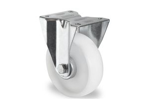 4260475211707 - Polyamid-Reifen weiß Rad-Ø x Breite 160 x 50 mm Montageplatte ab 2 Stk Bockrollen eurokraft basic