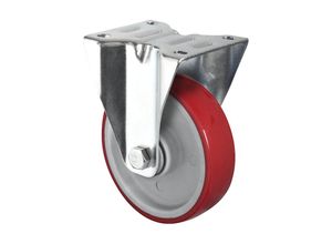 4260475211714 - PU-Reifen rot auf Polyamidfelge Rad-Ø x Breite 160 x 46 mm ab 2 Stk Bockrolle eurokraft basic