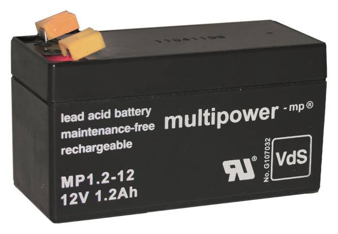 4260476411007 - Multipower MBL12 12AH VDS MP12-12 Bleiakku 12V Faston 48mm VDS wartungsf