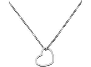 4260479584005 - Kette mit Anhänger MODABILÉ Schmuck Geschenk Silber 925 Halsschmuck Halskette Heart Herz Halsketten Gr Silber 925 (Sterlingsilber) Länge 50 cm Breite 12 mm silberfarben Damen Ketten mit Anhänger