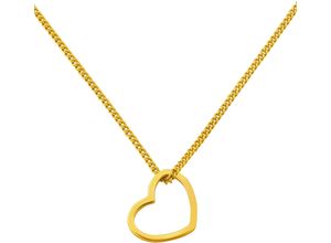 4260479584012 - Kette mit Anhänger MODABILÉ Schmuck Geschenk Silber 925 Halsschmuck Halskette Heart Herz Halsketten Gr Silber 925 (Sterlingsilber) Länge 50 cm Breite 12 mm gelb (gelbgoldfarben) Damen Ketten mit Anhänger