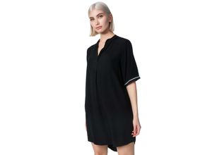 4260480128106 - PM SELECTED Damen Longbluse Leichtes Longshirt Bluse mit Bündchen & Galonstreifen in Einheitsgröße PM23