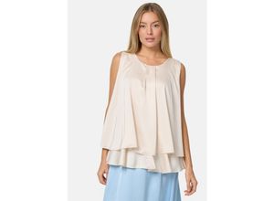 4260480128632 - PM SELECTED Blusentop Sommerlicher Sleeveless Overlay Satin Top in Einheitsgröße PM30