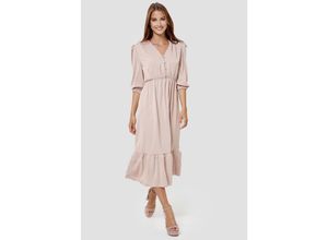 4260480129561 - RAYSHYNE Damen Sommerkleid Romantisches Kleid mit Rüsche und Schlitz RS15