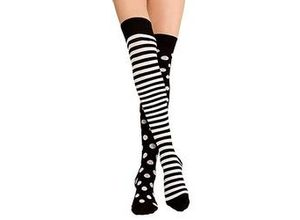 4260483543104 - Overknee-Strümpfe Black & White