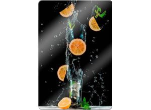 4260485412255 - Glasbild WALL-ART Belenko - Splashing Lemonade Bilder Gr B H 60 cm x 40 cm bunt Glasbilder Bilder in 3 Größen