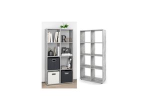 4260486839341 - VICCO Raumteiler SCUTUM 8 Fächer Grau Beton - Bücherregal Standregal Wandregal 4260486839341 - VICCO Raumteiler SCUTUM 8 Fächer Grau Beton - Bücherregal Standregal Wandregal