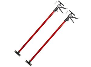 4260490488467 - tectake® 2er-Set Teleksopstützen stufenlos höhenverstellbar Belastbarkeit 30 kg je Stütze mit Schnellspannsystem