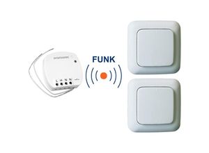 4260492253797 - Smartwares - SmartHome Funk Schalter Set = Mini Funk-Einbauschalter + 2 x Funk-Wandschalter