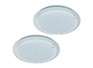 4260492254084 - Wofi - 2er Set Moderne led Deckenleuchte mora in Chrom poliert ø 30 cm