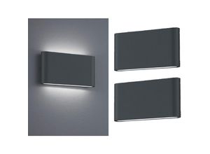 4260492257153 - Trio Leuchten - led Außenwandlampen Up Down Light IP54 Anthrazit 175cm breit - 2er Set