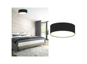 4260492259003 - Smartwares - Deckenlampe mit led Stoff schwarz Abdeckung satiniert ø 30 cm ceiling dream