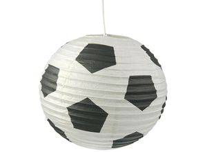 4260492259348 - Kinder Papierlampe FUSSBALL Lampenschirm Ø 40cm Pendelleuchte mit Aufhängung