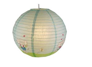 4260492259379 - - Kinder Papierlampe Lolo Lombardo Lampenschirm Ø40cm mit Aufhängung & led Licht