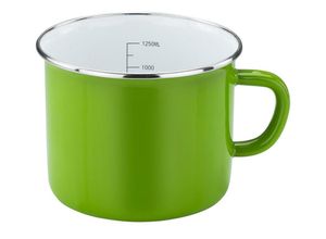 4260492490789 - Casa Royale Emaille Milchtopf Green Star Ø 14 cm