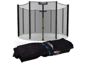 4260495758480 - KINETIC SPORTS Trampolin Sicherheitsnetz - Ersatznetz mit Reißverschluss Schutznetz Ersatz Fangnetz für Gartentrampoline Ø 275 cm für 8 Netzpfosten