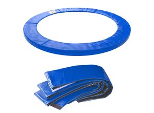 4260495758695 - KINETIC SPORTS Trampolin Randabdeckung Ø 183 244 275 305 335 366 427 490 cm - Reißfest & UV-resistent 15 mm EPE-Schaumstoff Ersatz Federabdeckung Randschutz Rahmenpolster für Gartentrampoline Blau-2 Ø 183 cm