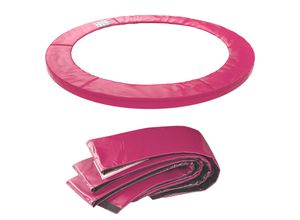4260495759050 - KINETIC SPORTS Trampolin Randabdeckung Ø 183 244 275 305 335 366 427 490 cm - Reißfest & UV-resistent 15 mm EPE-Schaumstoff Ersatz Federabdeckung Randschutz Rahmenpolster für Gartentrampoline Pink-2 Ø 305 CM