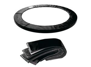 4260495759067 - KINETIC SPORTS Trampolin Randabdeckung Ø 183 244 275 305 335 366 427 490 cm - Reißfest & UV-resistent 15 mm EPE-Schaumstoff Ersatz Federabdeckung Randschutz Rahmenpolster für Gartentrampoline Schwarz-2 Ø 305 CM