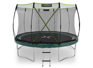 4260495759982 - KINETIC SPORTS Federloses Trampolin Bungee Safety Elite für Kinder & Erwachsene Ø 244 305 366 cm - TÜV Rheinland geprüft Designed in Germany Outdoor Gartentrampolin AirMAXX Technologie Ø 366 cm