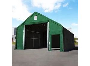 4260497046967 - Everest 10x20m Zelthalle PRIMEtex-Plane dunkelgrün mit Statik (Betonuntergrund) - (49675)